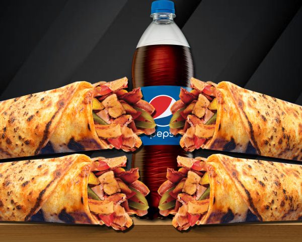 036 Antalya 4lü Bazuka Tavuk Döner Dürüm 40 cm Menü