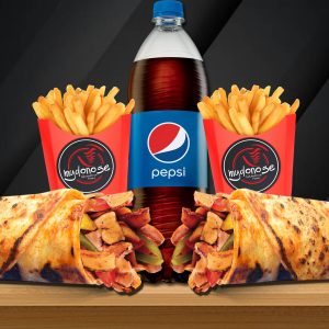 030 Antalya 2li Bazuka Tavuk Döner Dürüm Menü