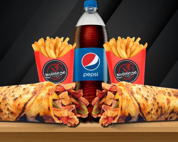 030 Antalya 2li Bazuka Tavuk Döner Dürüm Menü