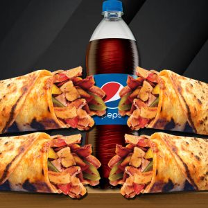038 Antalya 4Lü Tavuk Döner Dürüm Menü
