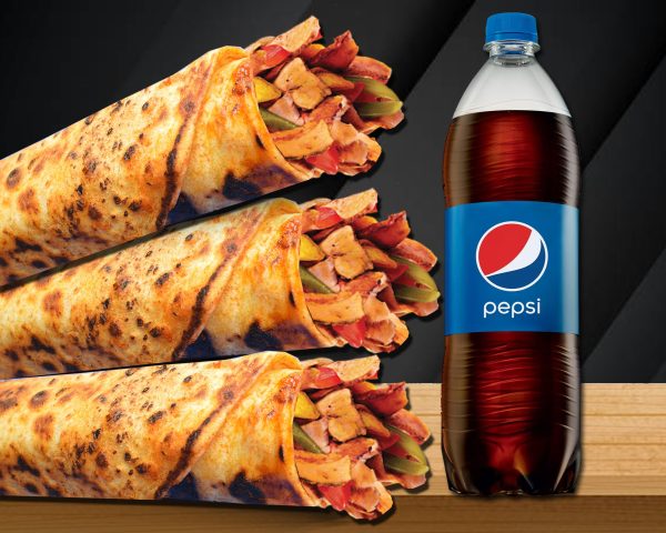033 Antalya 3lü Tavuk Döner Dürüm Menü