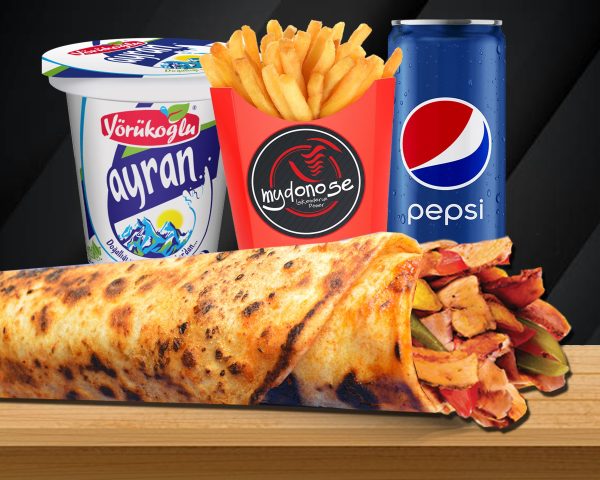 020 Antalya Cheddarlı Tavuk Döner Dürüm Menü