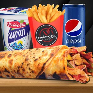 021 Antalya Cheddarlı Bazuka Tavuk Döner Dürüm Menü