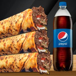 034 Antalya 3Lü Et Döner Dürüm Menü
