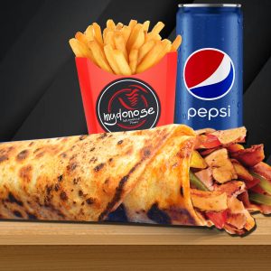 023 Antalya Kaşarlı Bazuka Tavuk Döner Dürüm Menü