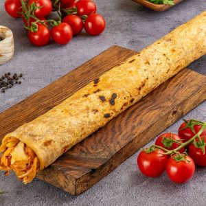 090 Antalya Mega Kaşarlı Tavuk Döner Dürüm 45 cm