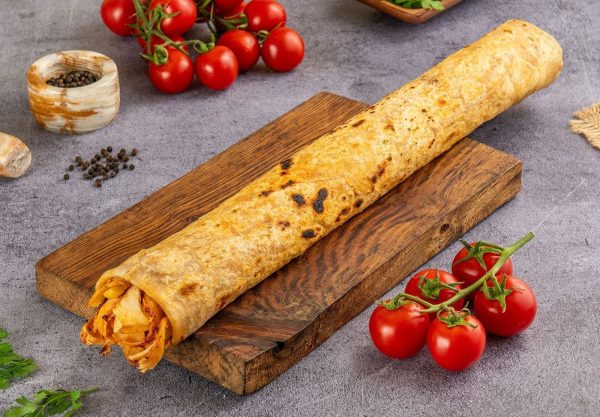 090 Antalya Mega Kaşarlı Tavuk Döner Dürüm 45 cm