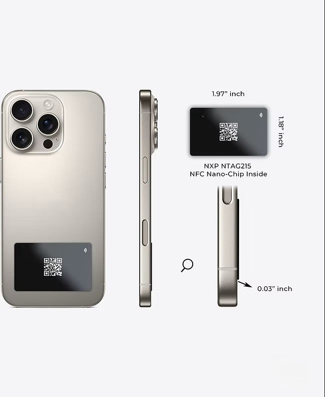 DijiPhonecard – iPhone arkasında NFC kart ve ölçüler
